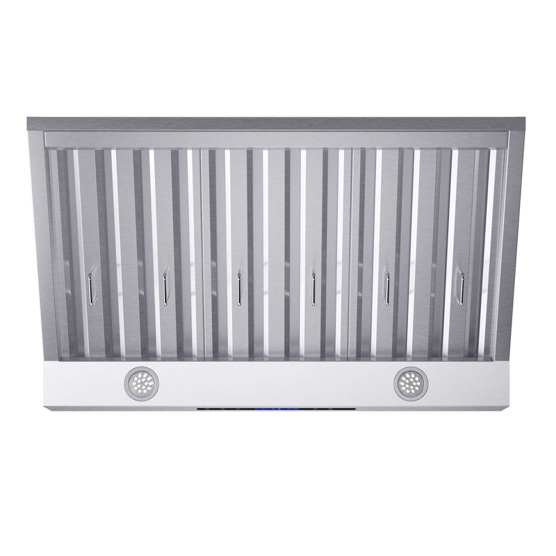 FORNO Palazzo 36" Wall Mounted Range Hood Stainless Steel Heavy-Duty Baffle Filters & Remote Control, FRHWM5030-36 FORNO