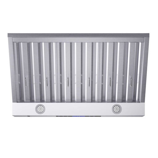 FORNO Palazzo 36" Wall Mounted Range Hood Stainless Steel Heavy-Duty Baffle Filters & Remote Control, FRHWM5030-36 FORNO