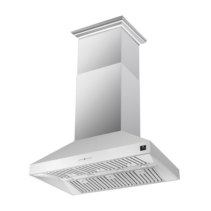FORNO Orvieto 48" 1,200 CFM Wall Mount Range Hood in Stainless Steel-  FRHWM5094-48 FORNO