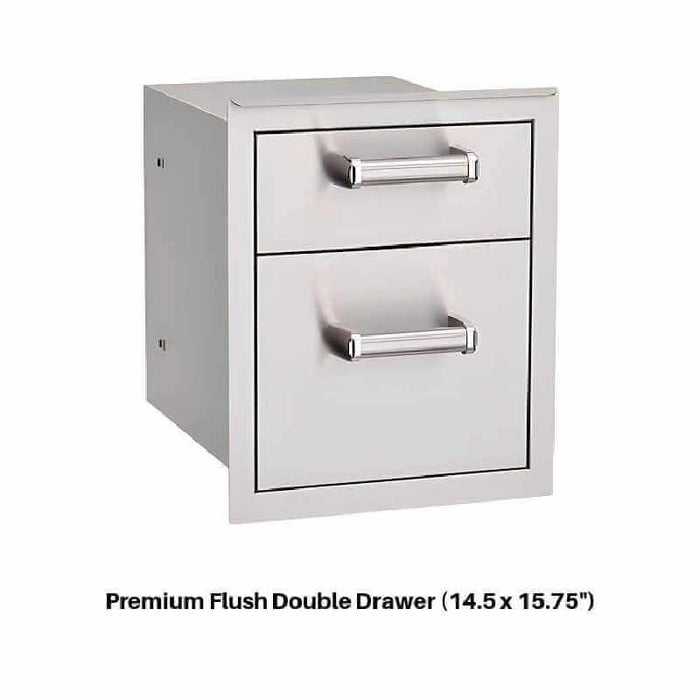 Fire Magic 790 Contemporary Grill Island With Double Drawer - ID790-SMD-115BA