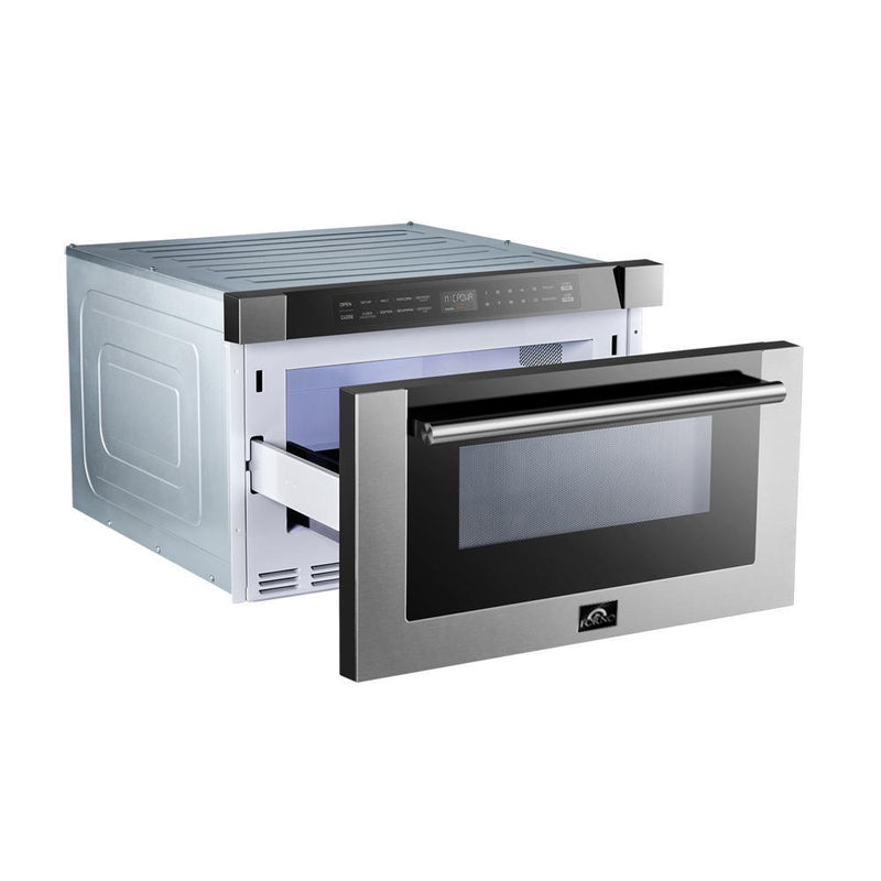 FORNO Appliance Package - 48 Inch Gas Range, 60 Inch Refrigerator, Microwave Drawer, Dishwasher, AP-FFSGS6244-48-7 FORNO
