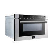 FORNO Appliance Package - 48 Inch Gas Range, 60 Inch Refrigerator, Microwave Drawer, Dishwasher, AP-FFSGS6244-48-7 FORNO