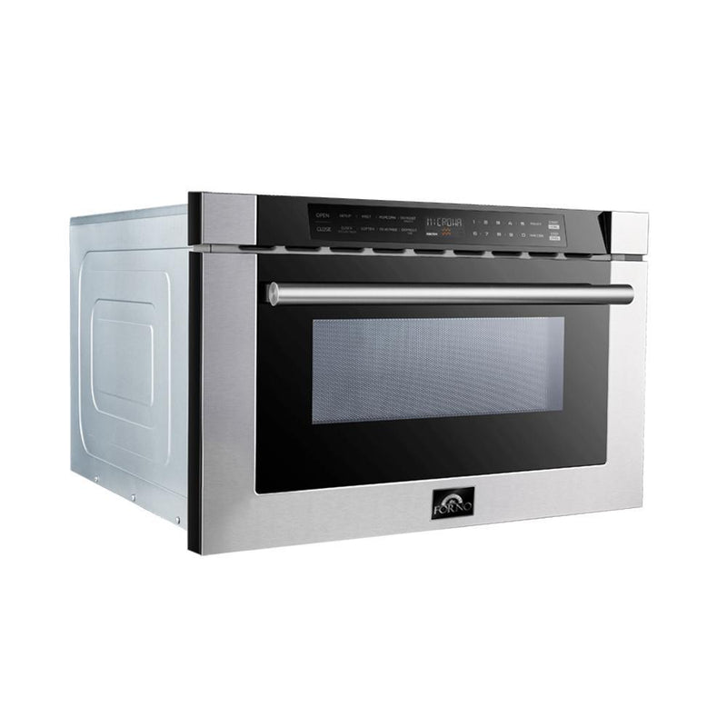FORNO Appliance Package - 48 Inch Gas Range, 60 Inch Refrigerator, Microwave Drawer, Dishwasher, AP-FFSGS6244-48-7 FORNO