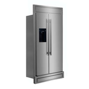 FORNO Salerno 36" Built-in Stainless-Steel Refrigerator 20 cu. ft with Modern Decorative Grill - 40" Wide, FFRBI1844-40MG FORNO