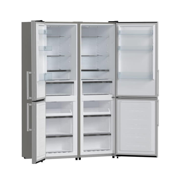 FORNO Guardia 46.8" 21.6 cu. ft. Side-By-Side Refrigerator with Bottom Freezer in Stainless Steel- FFFFD1778-48 FORNO
