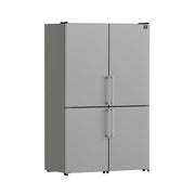 FORNO Guardia 46.8" 21.6 cu. ft. Side-By-Side Refrigerator with Bottom Freezer in Stainless Steel- FFFFD1778-48 FORNO