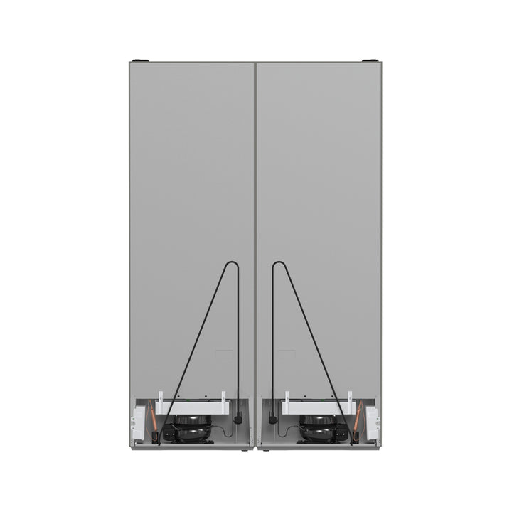 FORNO Guardia 46.8" 21.6 cu. ft. Side-By-Side Refrigerator with Bottom Freezer in Stainless Steel- FFFFD1778-48 FORNO