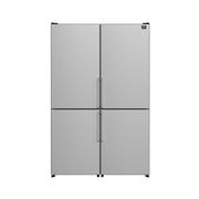 FORNO Guardia 46.8" 21.6 cu. ft. Side-By-Side Refrigerator with Bottom Freezer in Stainless Steel- FFFFD1778-48 FORNO