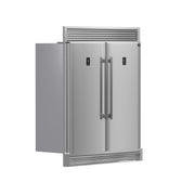 FORNO Rizzuto 2-Piece 56-Inch Convertible Refrigerator/Freezer Set, 27.6 cu.ft. with Decorative Grill - 60-Inch Wide, FFFFD1933-60S FORNO
