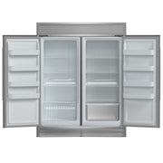 FORNO Rizzuto 2-Piece 56-Inch Convertible Refrigerator/Freezer Set, 27.6 cu.ft. with Decorative Grill - 60-Inch Wide, FFFFD1933-60S FORNO