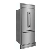 FORNO Gallipoli 30" French Door Refrigerator, 17.5 cu.ft. Capacity & Modern Decorative Grill - 34" Wide, FFFFD1974-35MG FORNO
