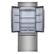FORNO Gallipoli 30" French Door Refrigerator, 17.5 cu.ft. Capacity & Modern Decorative Grill - 34" Wide, FFFFD1974-35MG FORNO
