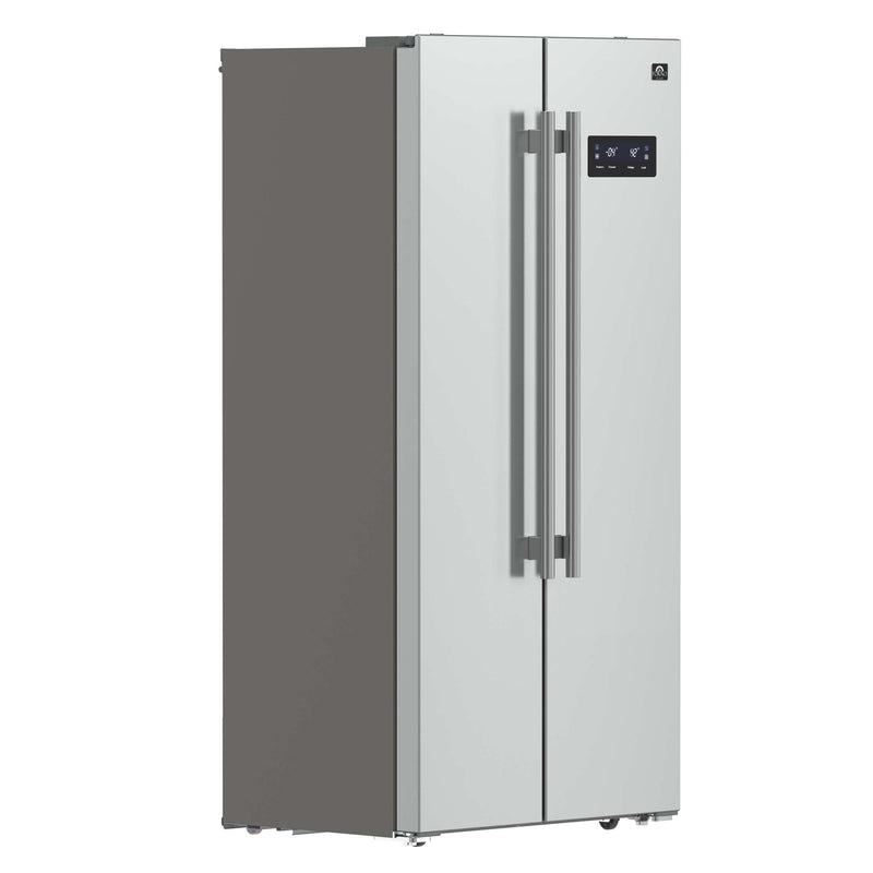 FORNO Salerno 33" Side-by-Side Stainless Steel Refrigerator 15.6 cu.ft, FFRBI1805-33SB FORNO