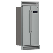 FORNO Salerno 33" Built-in Stainless Steel Refrigerator 15.6 cu. ft - With Decorative Grill - 37"es Wide, FFRBI1805-37SG FORNO