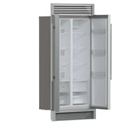 FORNO Salerno 33" Built-in Stainless Steel Refrigerator 15.6 cu. ft - With Decorative Grill - 37"es Wide, FFRBI1805-37SG FORNO