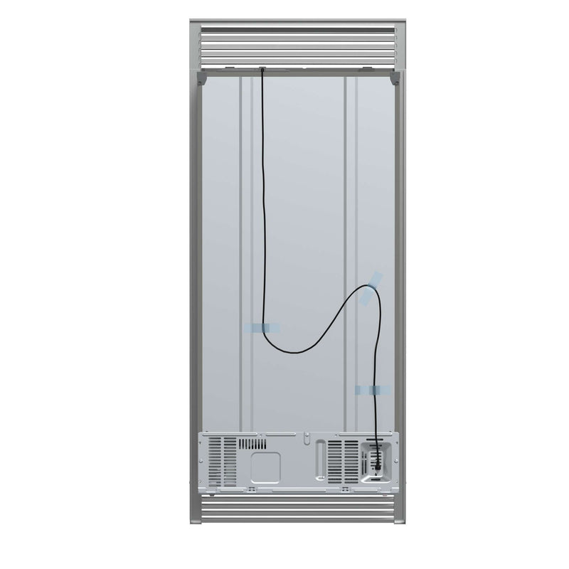 FORNO Salerno 33" Built-in Stainless Steel Refrigerator 15.6 cu. ft - With Decorative Grill - 37"es Wide, FFRBI1805-37SG FORNO