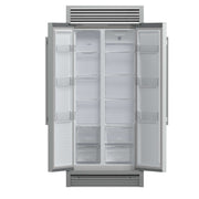 FORNO Salerno 33" Built-in Stainless Steel Refrigerator 15.6 cu. ft - With Decorative Grill - 37"es Wide, FFRBI1805-37SG FORNO
