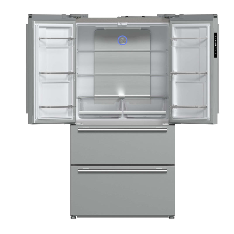 FORNO Premium 2-Piece Kitchen Bundle -30" Gas Range with Griddle and 36" Refrigerator with Ice Maker, FBDL-020-02-US FORNO