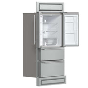 FORNO Moena 40" French Door 19.2 cu. ft Stainless Steel Refrigerator, with Modern Decorative Grill - 40" Wide, FFRBI1820-40MG FORNO
