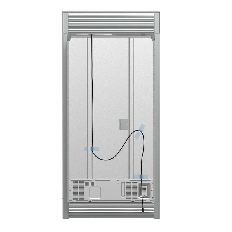 FORNO Moena 36" French Door 19.2 cu. ft Stainless Steel Refrigerator, with Decorative Grill , FFRBI1820-40SG FORNO