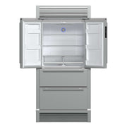 FORNO Moena 36" French Door 19.2 cu. ft Stainless Steel Refrigerator, with Decorative Grill , FFRBI1820-40SG FORNO