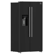 FORNO Salerno Espresso 36" Side-by-Side Black Refrigerator 20 cu. ft, FFRBI1844-36BLK FORNO