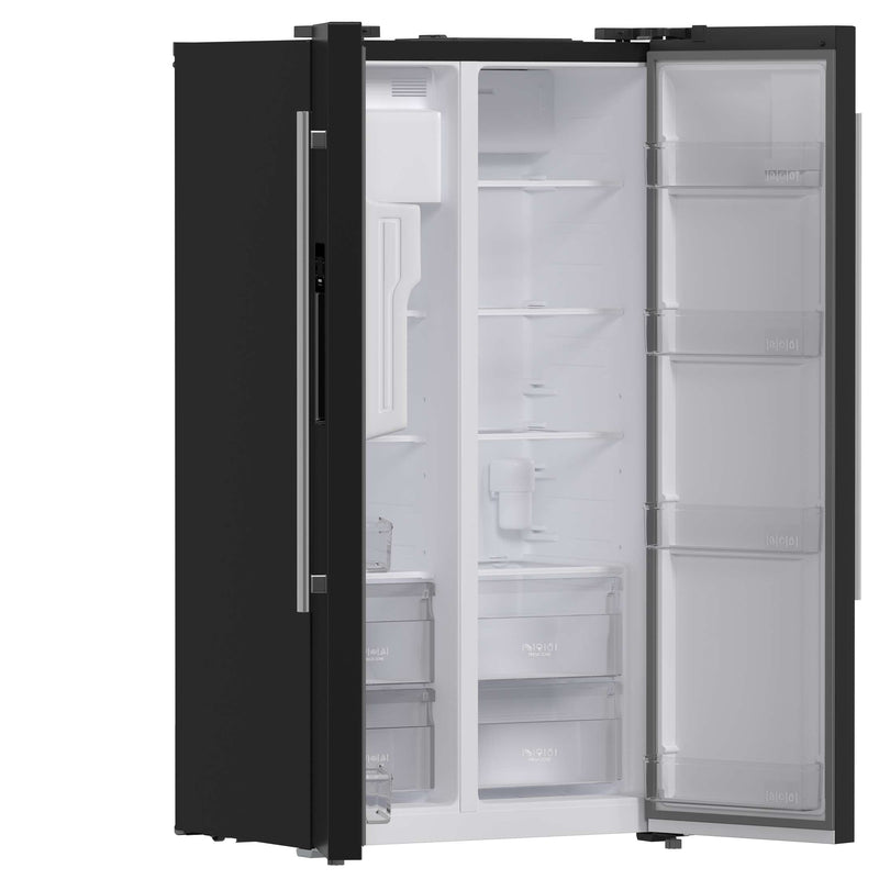 FORNO Salerno Espresso 36" Side-by-Side Black Refrigerator 20 cu. ft, FFRBI1844-36BLK FORNO
