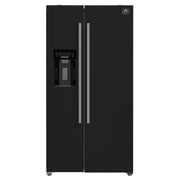 FORNO Salerno Espresso 36" Side-by-Side Black Refrigerator 20 cu. ft, FFRBI1844-36BLK FORNO
