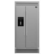 FORNO Salerno 36" Built-in Stainless-Steel Refrigerator 20 cu. ft with Decorative Grill - 40 " Wide, FFRBI1844-40SG FORNO