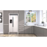 FORNO Salerno 36" Built-in Stainless-Steel Refrigerator 20 cu. ft with Decorative Grill - 40 " Wide, FFRBI1844-40SG FORNO
