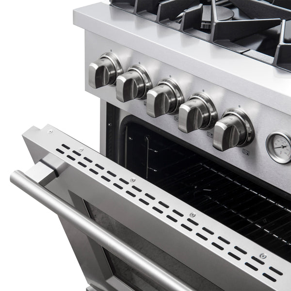 FORNO Giovanni 30-inch Gas Range Stainless Steel, 5 Burners 67,000 BTU, 4.32 cu.ft. Convection Oven, FFSGS6274-30 FORNO