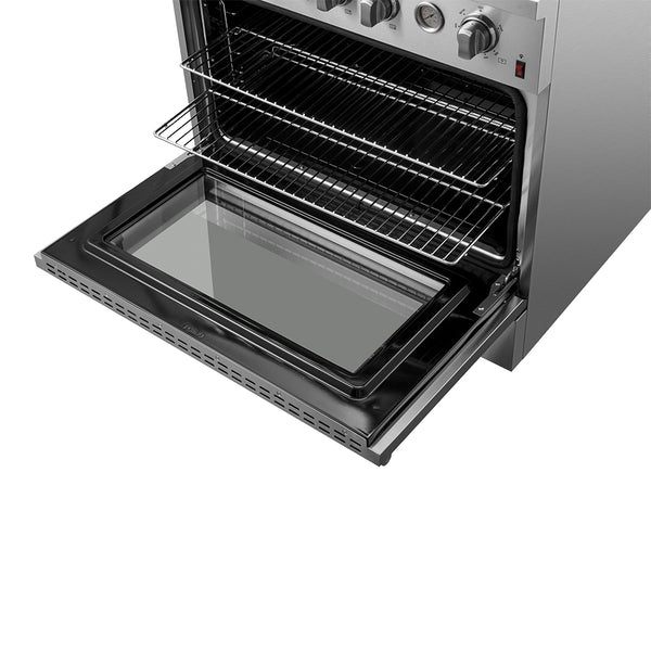 FORNO Marco 36" 5.36 cu.ft. Gas Range with 6 Burners and Built-In Temperature Gauge, FFSGS6277-36 FORNO