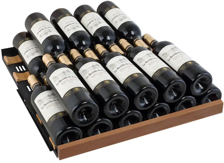 Reserva Series 163 Bottle 71" Tall Single Zone Right Hinge Black Metal Wine Cooler Refrigerator Allavino