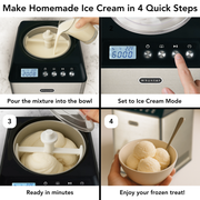 Whynter ICM-201SB 2.1 Quart Upright Automatic Ice Cream Maker with Built-In Compressor, Stainless Steel Design, LCD Timer & Auto Shut-Off Whynter