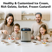 Whynter ICM-201SB 2.1 Quart Upright Automatic Ice Cream Maker with Built-In Compressor, Stainless Steel Design, LCD Timer & Auto Shut-Off Whynter
