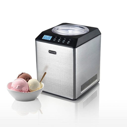 Whynter ICM-201SB 2.1 Quart Upright Automatic Ice Cream Maker with Built-In Compressor, Stainless Steel Design, LCD Timer & Auto Shut-Off Whynter