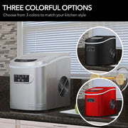 Whynter IMC‑270MS 9.5 in. 27 lbs. Portable Countertop Ice Maker Bullet Ice Machine with 2.2L Reservoir and 1.5 lb. Bin in Metallic Silver Whynter