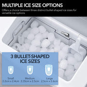 Whynter IMC-490SS Portable Countertop Ice Maker – 49 lb Daily Capacity, Stainless Steel, No Plumbing Required Whynter