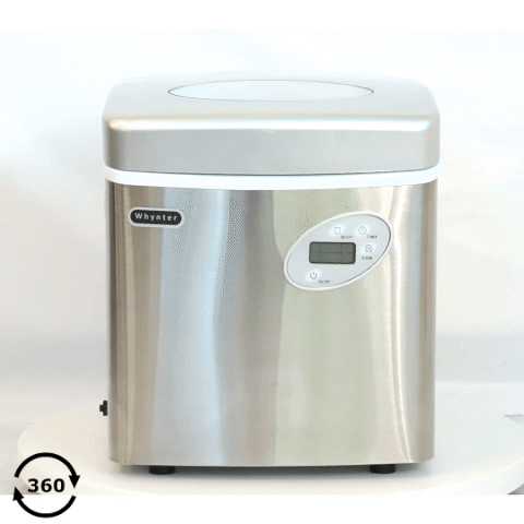 Whynter - Portable Ice Maker 49 lb capacity - Stainless Steel | IMC-490SS Whynter