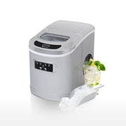 Whynter IMC‑270MS 9.5 in. 27 lbs. Portable Countertop Ice Maker Bullet Ice Machine with 2.2L Reservoir and 1.5 lb. Bin in Metallic Silver Whynter