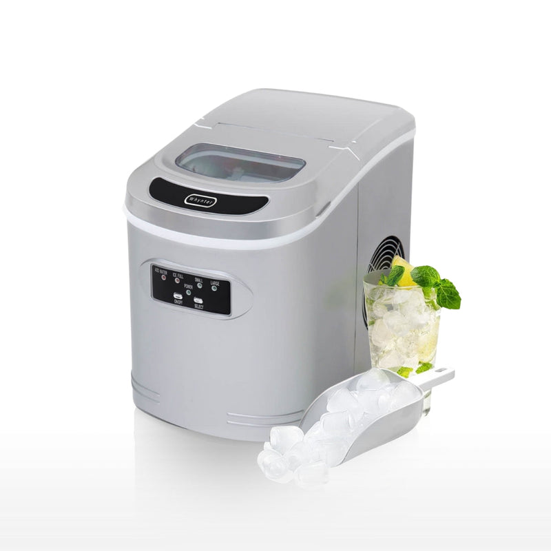 Whynter IMC‑270MS 9.5 in. 27 lbs. Portable Countertop Ice Maker Bullet Ice Machine with 2.2L Reservoir and 1.5 lb. Bin in Metallic Silver Whynter
