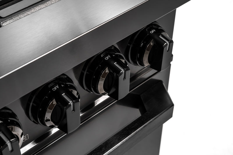60″ Induction Range with Built-in Professional Griddle – Black Stainless Steel Induction Hardware