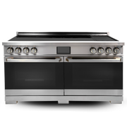 60" Induction Range with Built-in Professional Griddle - Stainless Steel Induction Hardware