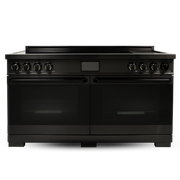 60″ Induction Range with Built-in Professional Griddle – Black Stainless Steel Induction Hardware