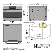 24" Smart Drawer Microwave – ORION Edition Induction Hardware