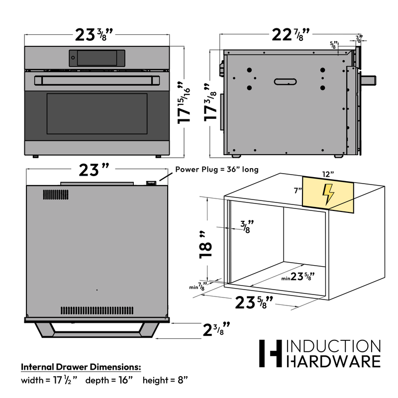 24" Smart Drawer Microwave – ORION Edition Induction Hardware