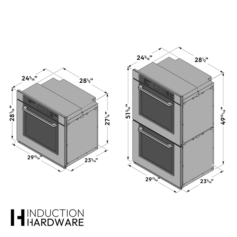 30" Double Wall Oven – ORION Edition Induction Hardware