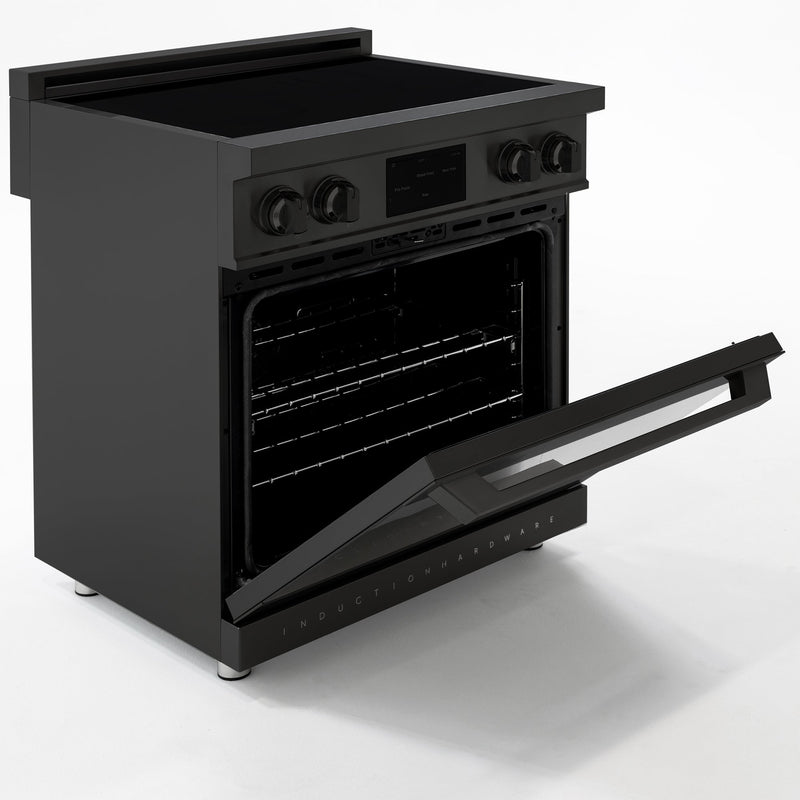 30″ Professional Induction Range – Black Stainless Induction Hardware