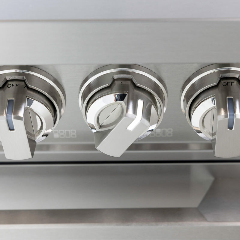 36″ Professional Induction Range – Stainless Steel Induction Hardware