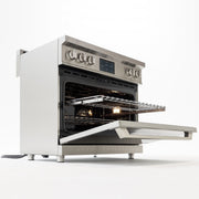 36″ Professional Induction Range – Stainless Steel Induction Hardware